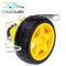 65mm Wheel for smart robot car (yellow)